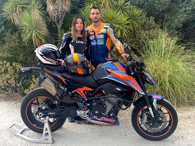 Romain Cauquil duo au Rallye de l'Ain 2022 sur KTM 890 DUKE