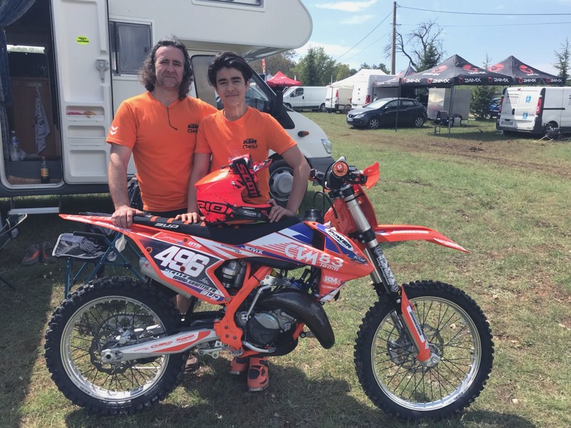 ktm 125 sx seranon vainqueur st christol motocross